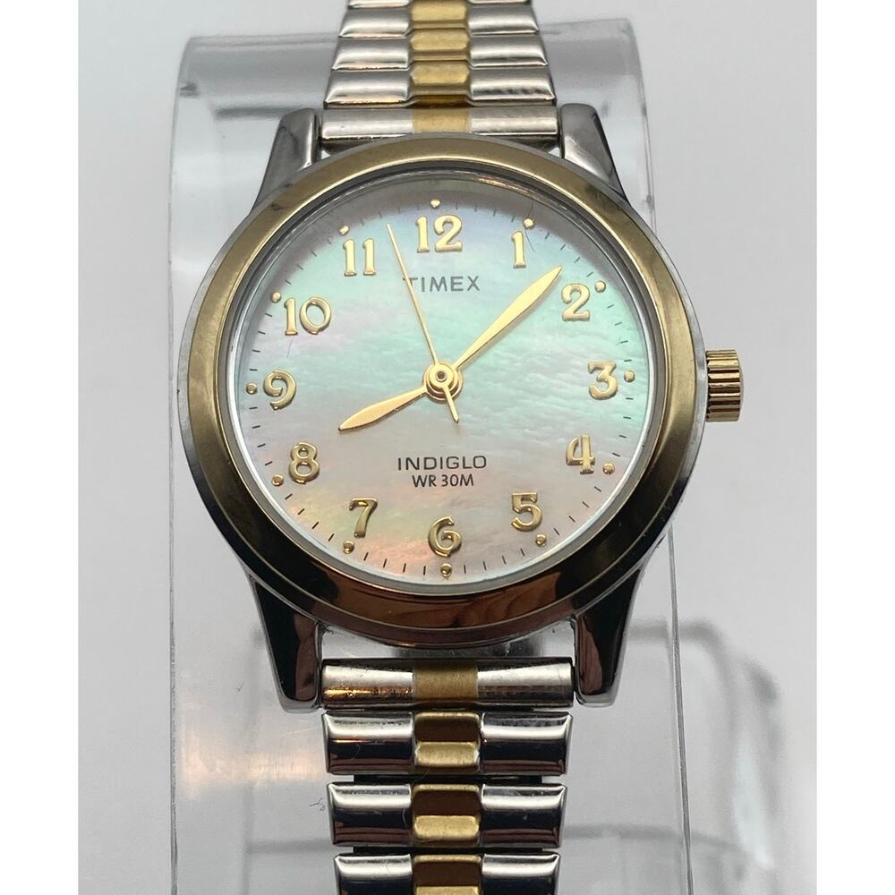 Timex Indiglo MOP Women's Dress Watch 25mm - Fresh Battery - Expandable WR 30m